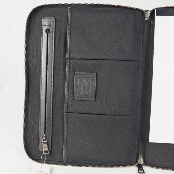 Coach Portfolio Leather Dark Saddle Clutch 65101 - Picture 6 of 8